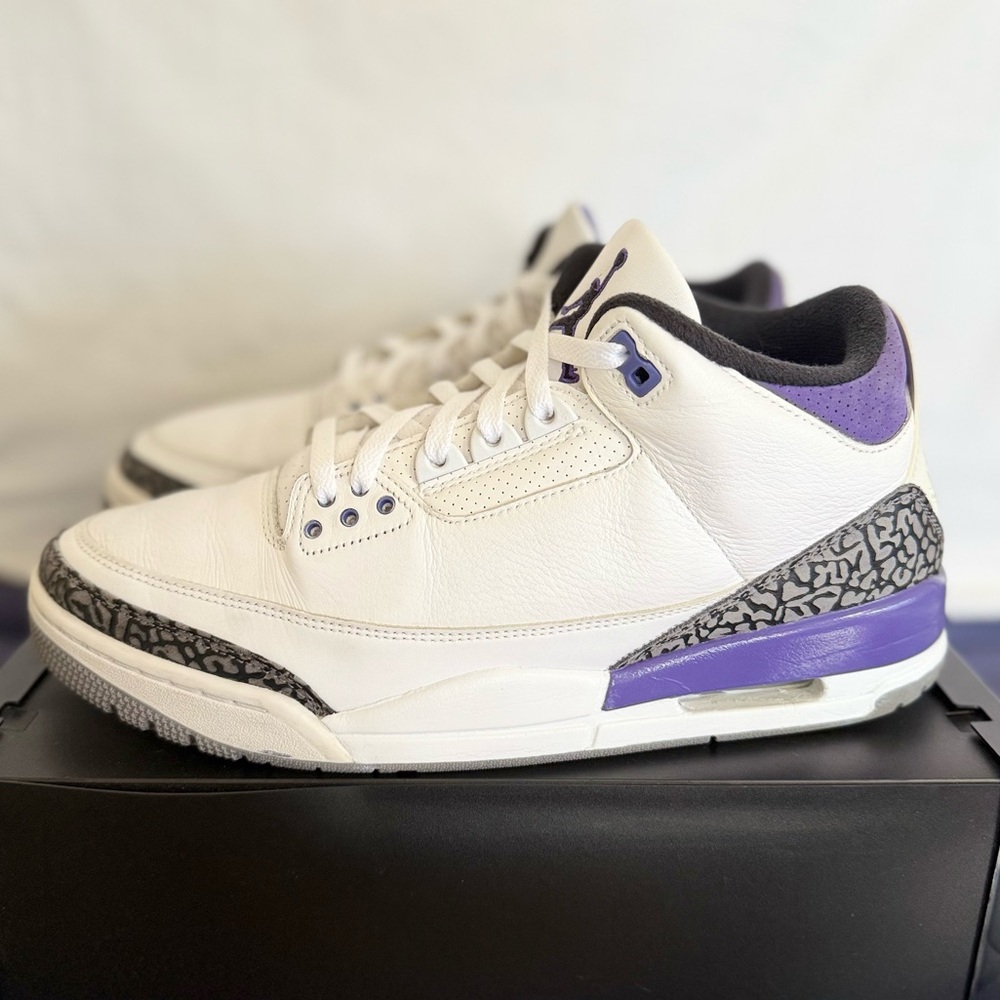 AUTHENTIC Jordan 3 Dark Iris size 11 CT8532-105 2022 PRE-OWNED - Picture 2 of 8